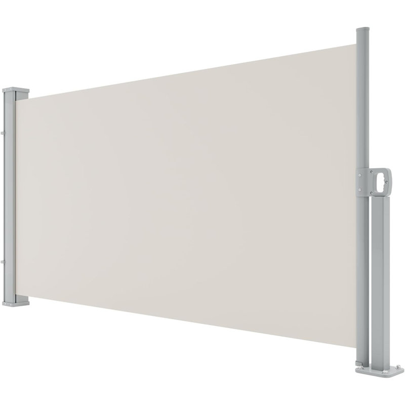 Auvent rétractable double 71 "x236" pour terrasse, écran d'intimité rétractable résistant à l'eau et aux rayons UV, cloison pliante rétractable pour jardin, cour arrière