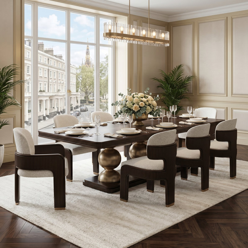 West Kensington 7-piece Rectangular Dining Room Set, 9 Pieces: Table, 8 Chairs