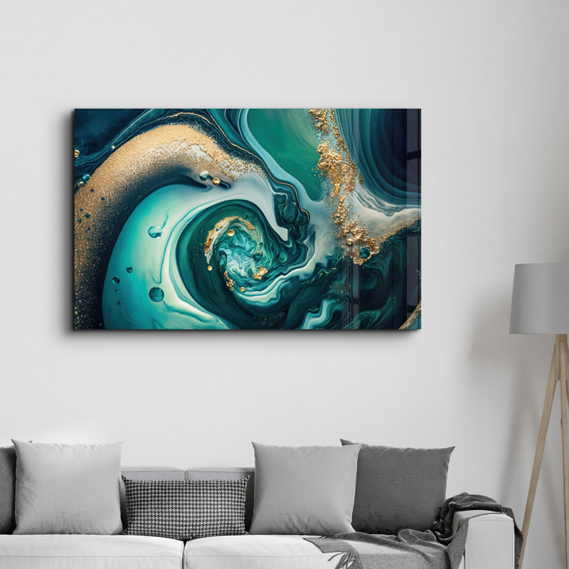 Elegant Tempered Glass Wall Art Painting, 13.8 x 21.7 inches | 100% Tempered Glass, Thickness: 0.16 inches | UV Printed for Vibrant Colors | Perfect for Home Decor, Living Room, & Office Spaces