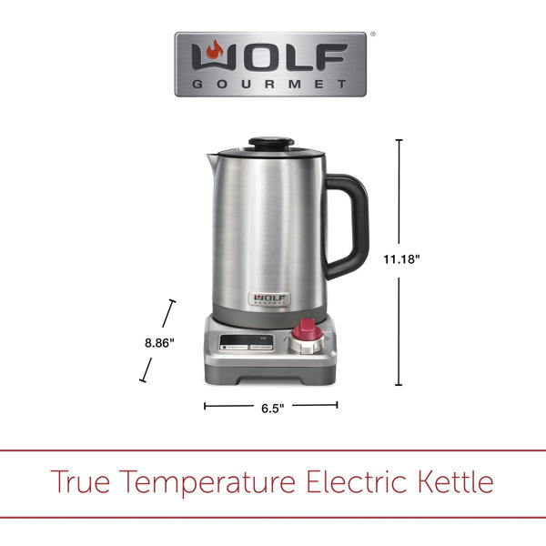  Customer reviews: Wolf Gourmet True Temperature Electric Kettle,  1.5 Liter Capacity, WGKT100S