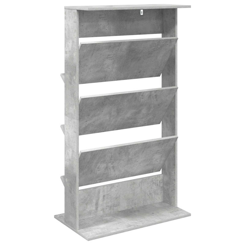 Wood Free Standing Magazine Rack, Concrete Grey