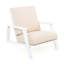 Fauteuil de jardin avec coussin beige et blanc - Une option classique et confortable pour les espaces extérieurs - Choice Living