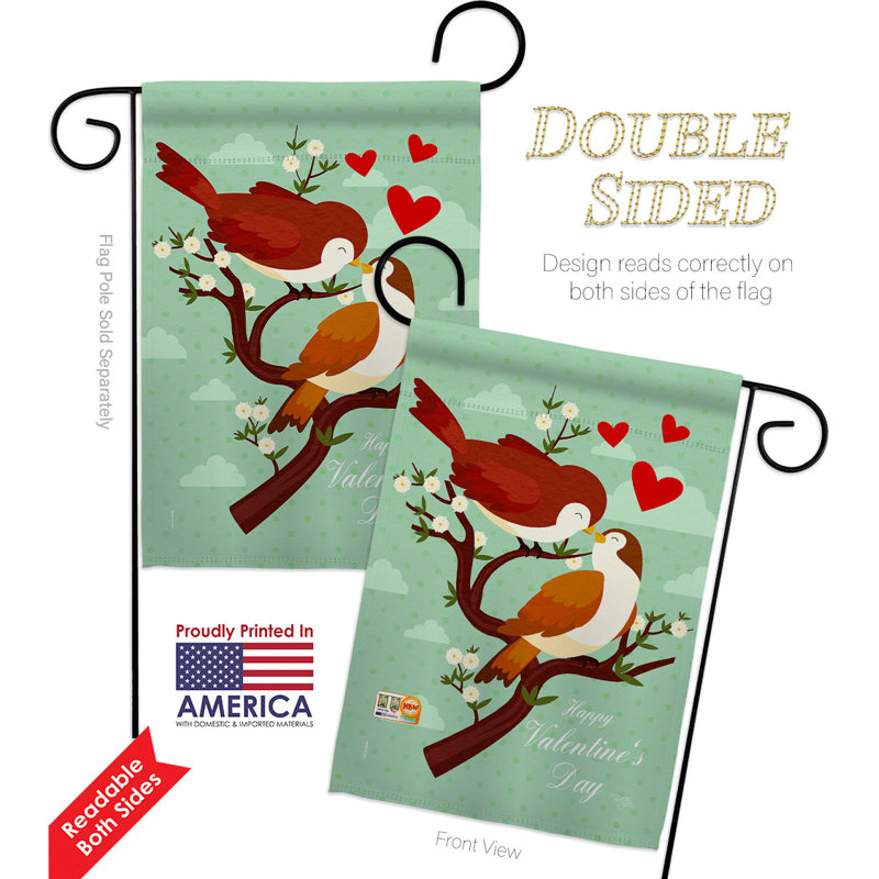 Drapeau de jardin en polyester 18,5 x 13 po True Love