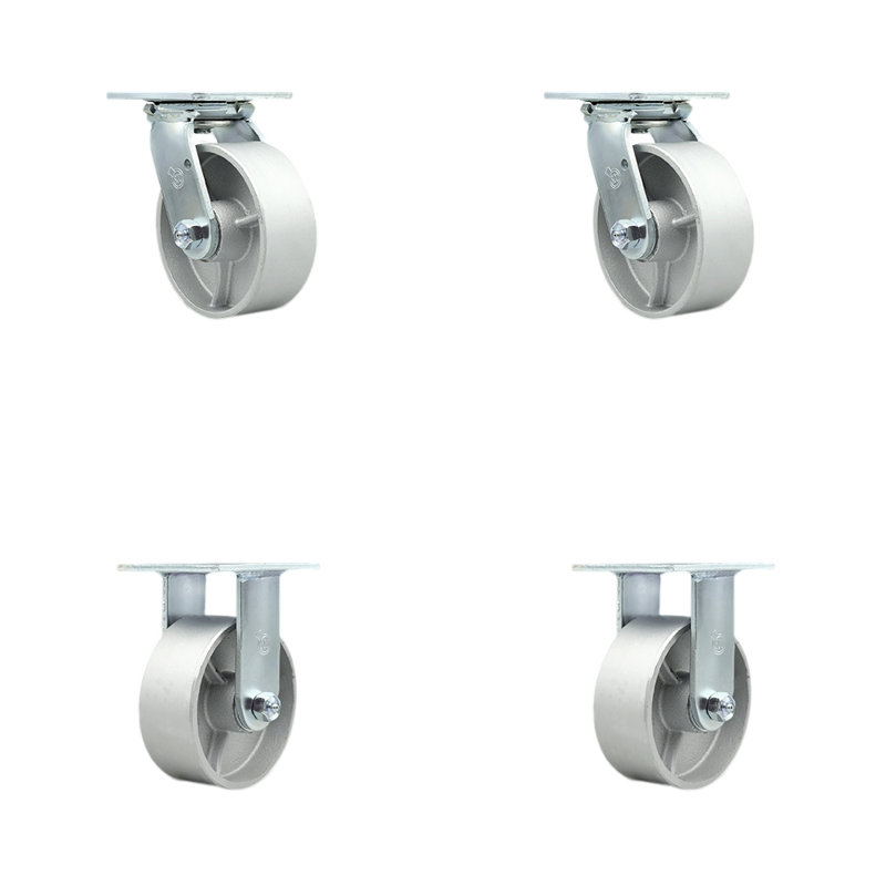4 Piece Semi Steel Caster Set