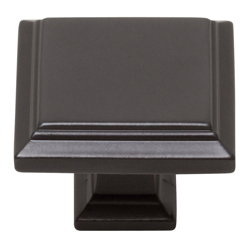 Sutton Place Square Brushed Nickel and Bronze Knob