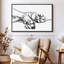 Animal «Linear Paws I», reproduction sur toile-101456638