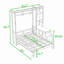 Lit escamotable en bois avec bureau, armoires et tablettes-133075447