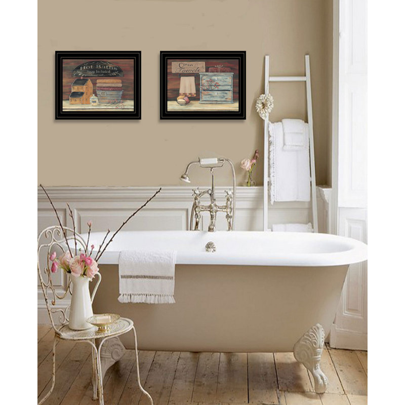 Vignette 2 pièces "Hot Bath / Clean T serviettes 2 (17X14)" par Pam Britton