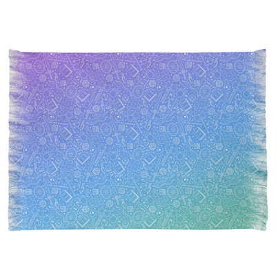 Tapis bleu dégradé rpg Mcguigan