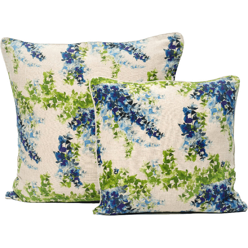 Organic Linen Pillow Cover, Wisteria Lane