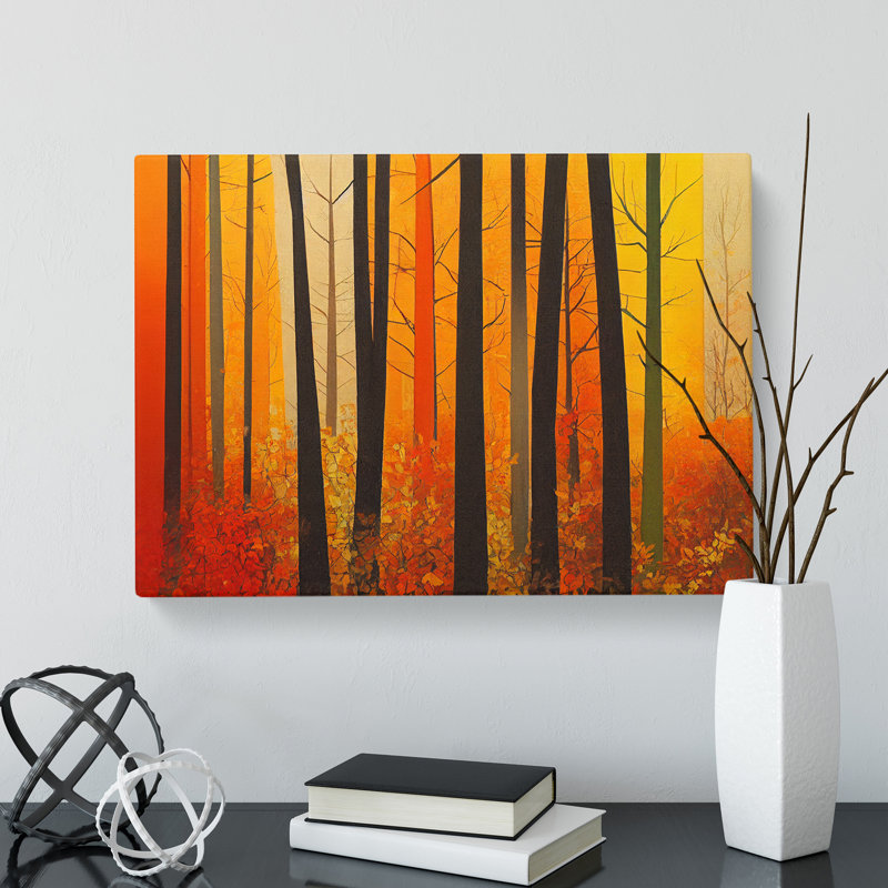 A Spectacular Autumn Forest - Wrapped Canvas, 40cm H x 60cm W x 3cm D