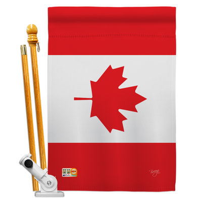 Double Sided 40'' H x 28'' W Polyester Flag Set