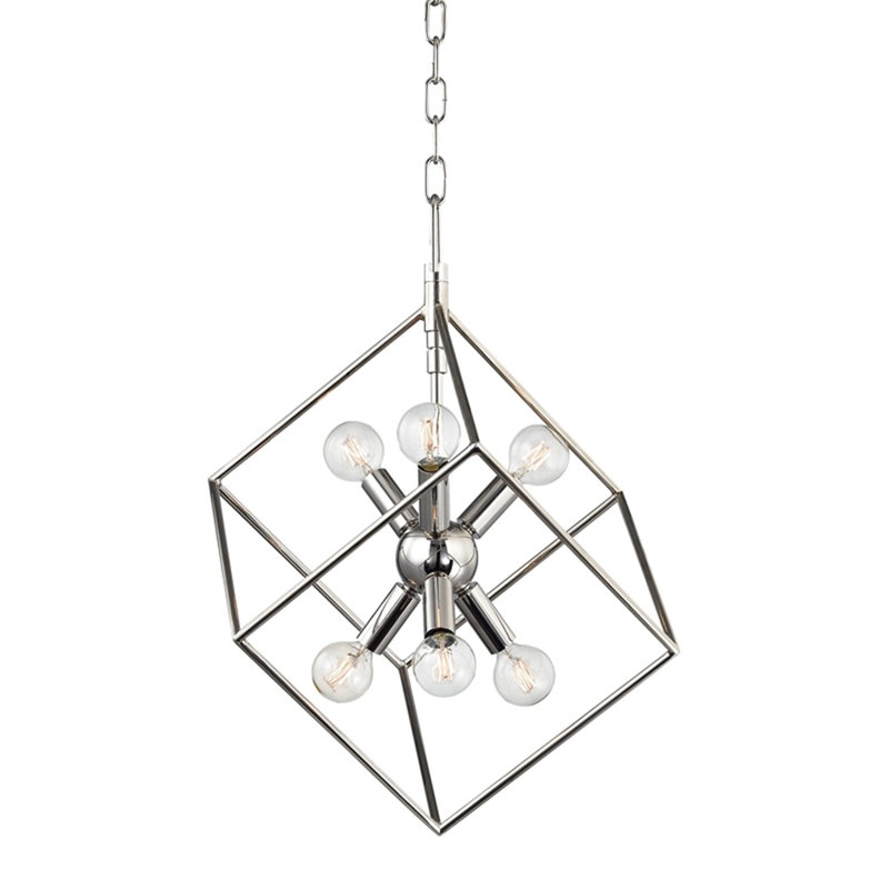 Roundout 8 - Light Pendant, Polished Nickel, 8 Lights