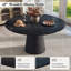 Ensemble de table de salle à manger ronde avec 4 chaises capitonnées rembourrées, ensemble de table de salle à manger de style Mid-Century pour coin-repas de cuisine-133588360-133588365-133588367