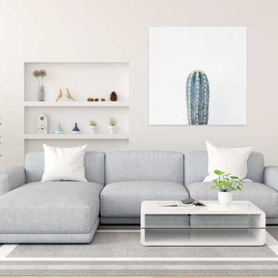 Contemporary Contemporary Treasures III avec art de cactus bleus