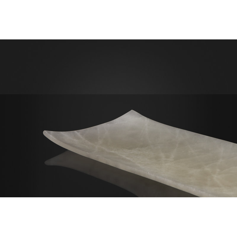 Onyx Decorative Tray, 0.3937" H x 9.8425" W x 3.937" D, Bellagio