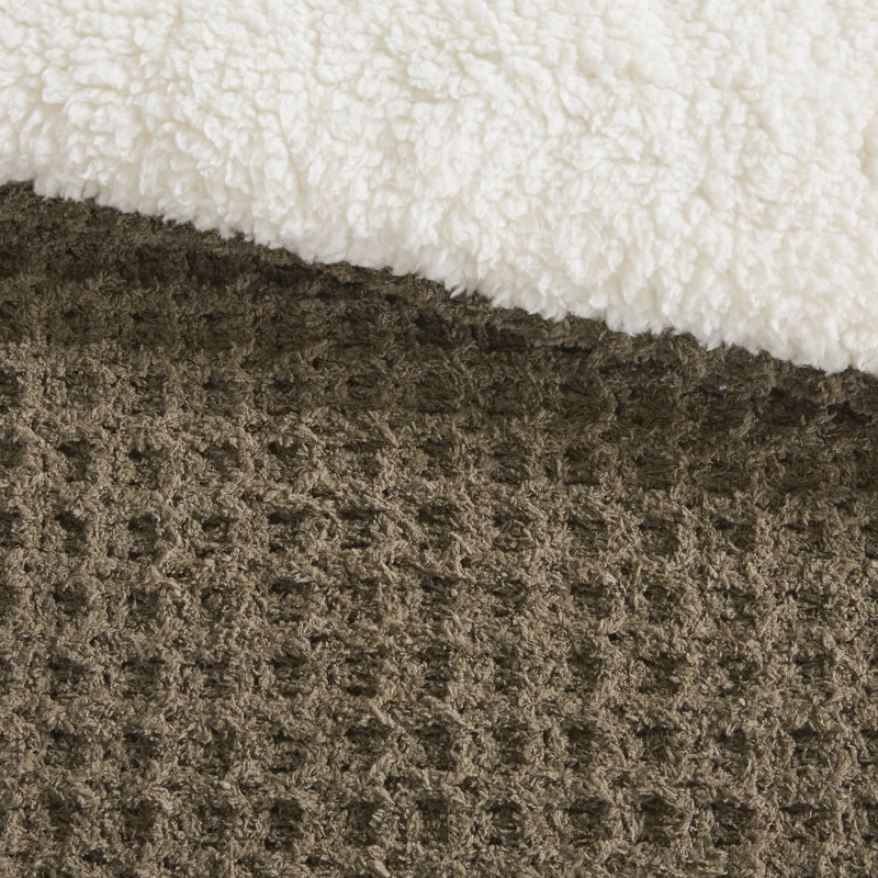 Édredon en chenille texturé gaufré pour lit double / grand - rembourrage 100% tout confort