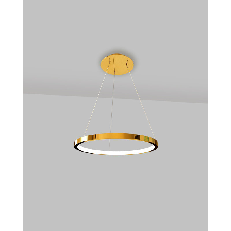 Hoop 1XL Pendant, Gold, 27.6"W