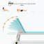 Chaise longue d'extérieur en métal avec table-88989320