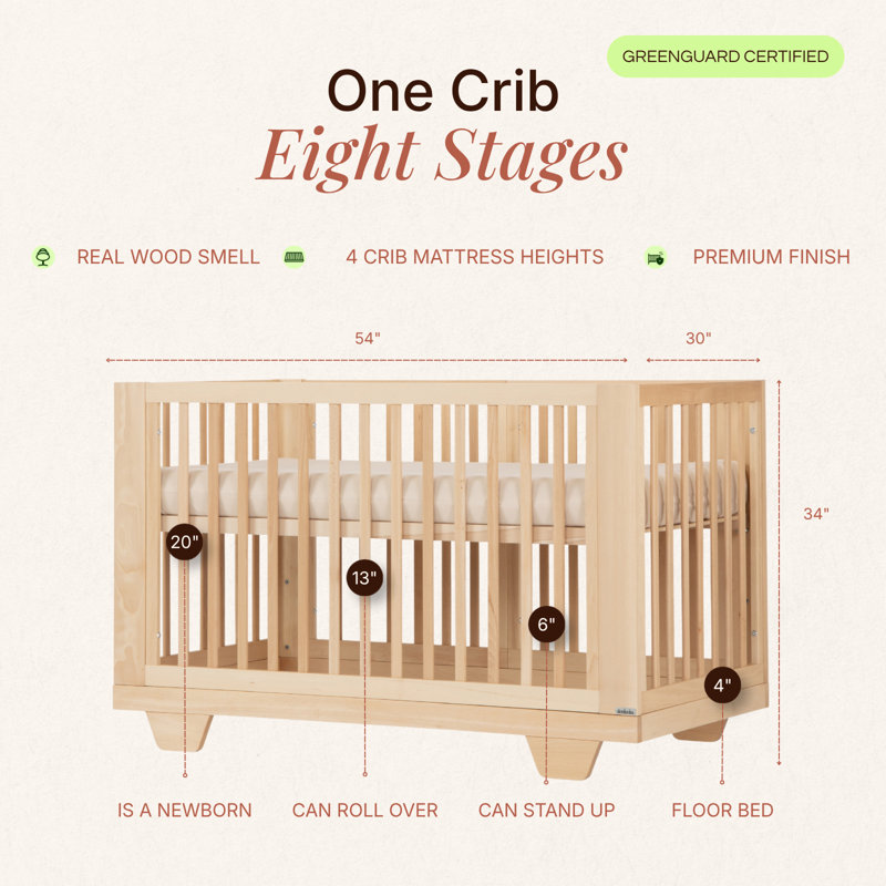 Spirit 8-in-1 Convertible Crib, Natural
