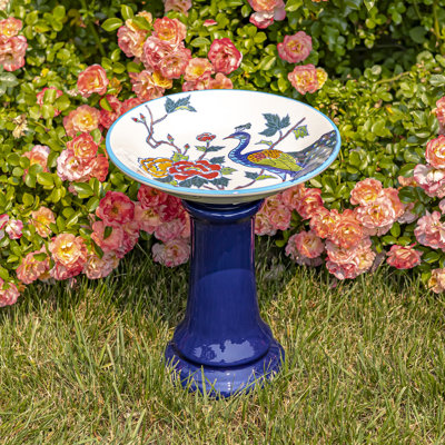 Abhir Ceramic Single Tier Birdbath