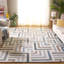 Tapis gris / ivoire en laine / coton touffeté à la main Alekto-1630078999