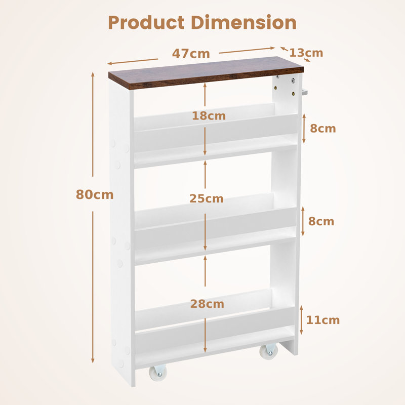 Nahomi Bar Cart, White