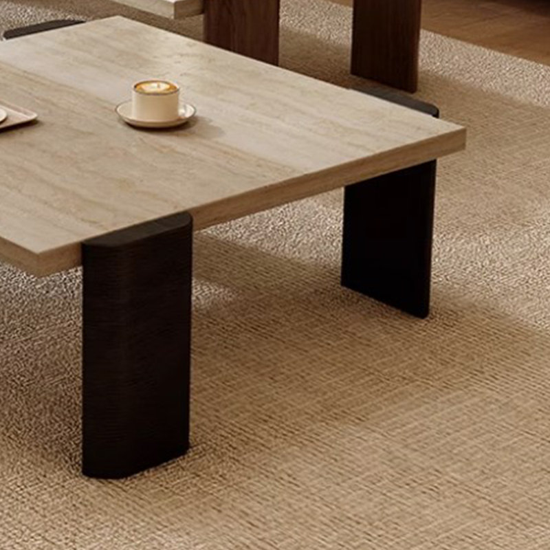 Table basse au design minimaliste et de niche, H 14,96 po x L 31,49 po x l 31,49 po, Noir