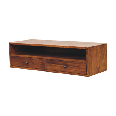 Nanafalia Solid Wood 24cm H Media Shelves