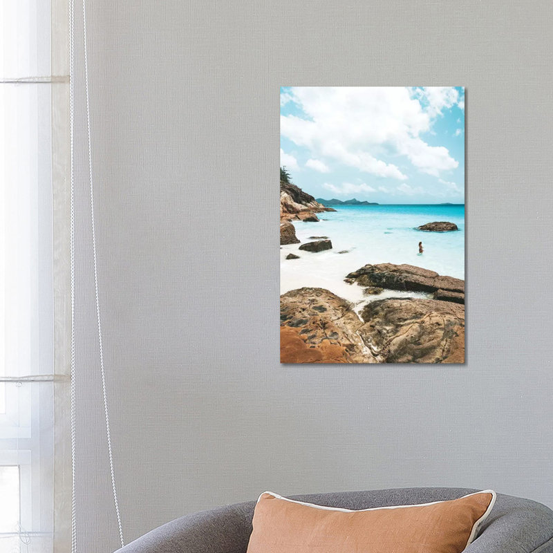 Bikini Girl In Ocean by - Wrapped Canvas, 66.04 cm H x 45.72 cm W