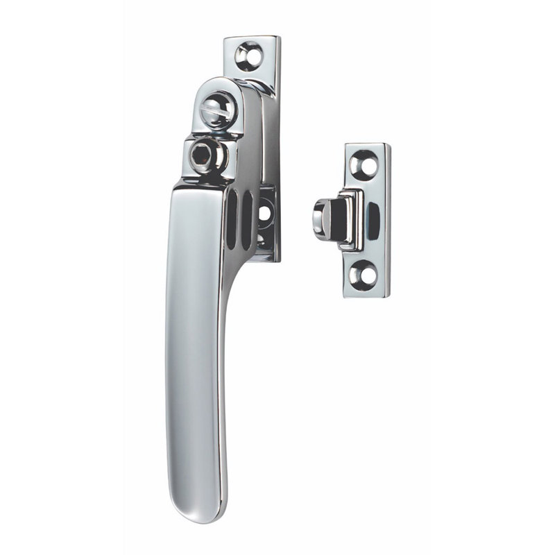 Victorian Locking Night Vent, Polished Chrome