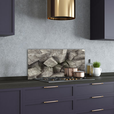 Garonzik 50cm W x 100cm L Glass Peel and Stick Panel