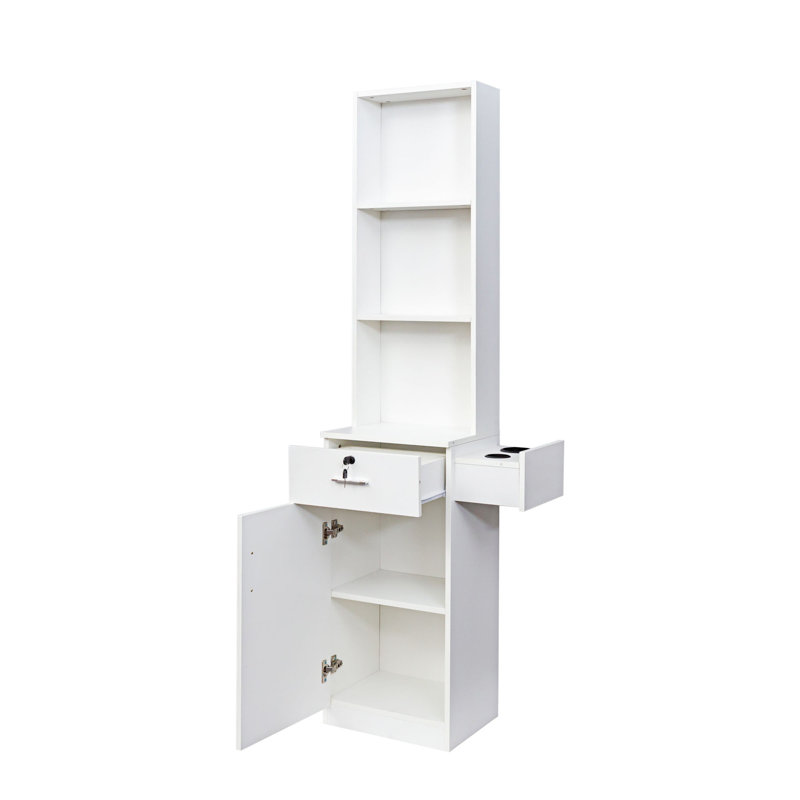 Bureau à cheveux moderne et simple, rangement multicouche, grande armoire de rangement, Blanc