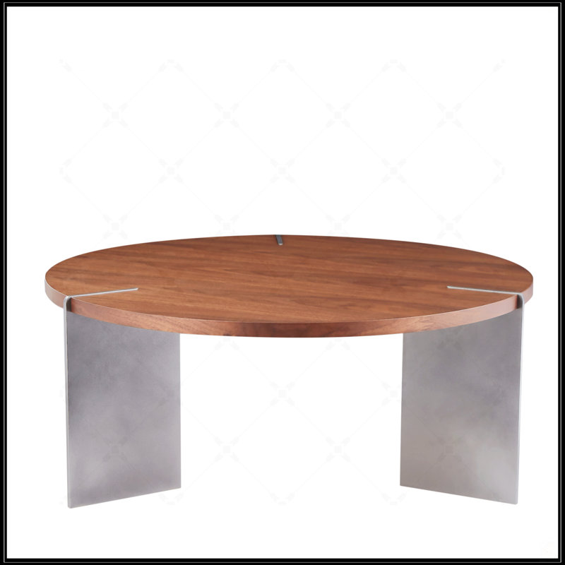 Table basse ronde, Marron foncé