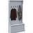 38" 3-In-1 Entryway Hall Tree with Storage Bench, Coat Rack with Four Hooks and Shoe Storage, Gray