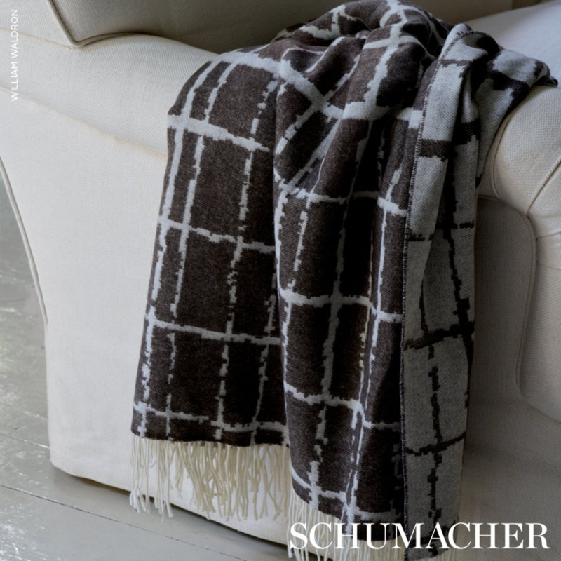 Plaid Throw, Brown
