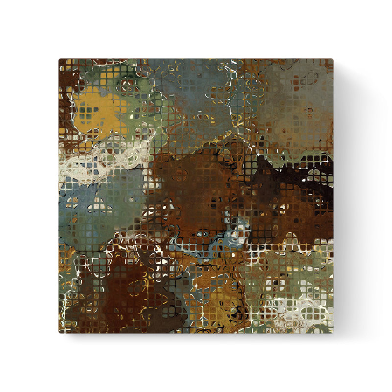 " Land Mass I " Painting Print, 8" H x 8" W