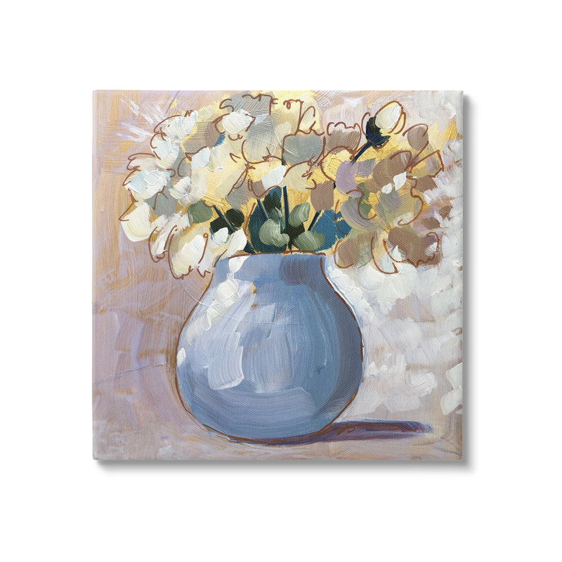 "Layered Flower Arrangement Blossoms Bouquet", peinture sur toile par Sue Riger, H 36 po x l 36 po x P 1,5 po