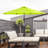 9ft Patio Umbrellas Outdoor Table Market Umbrellas with Crank and Pust Button Tilt, Wood Color Pole-59391218