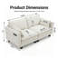 Canapés 2 places gain de place en chenille, causeuse beige moderne avec ports USB-690837627