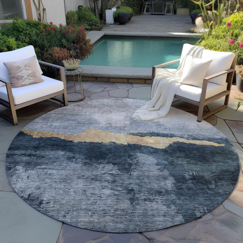Chayil Outdoor Doormat, Round 8'