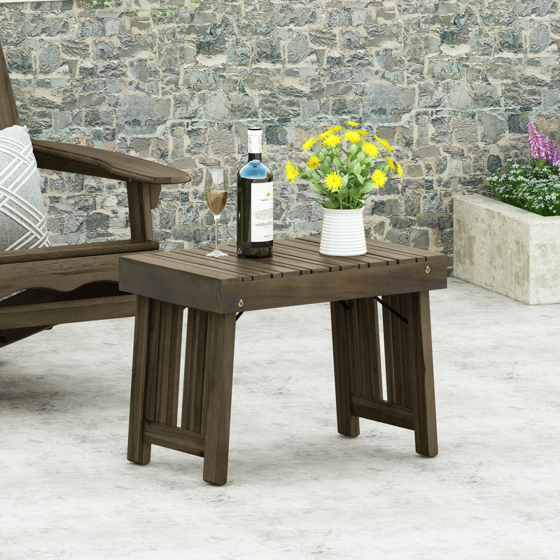 Table d'appoint pour espace de jardin extérieur, Gris