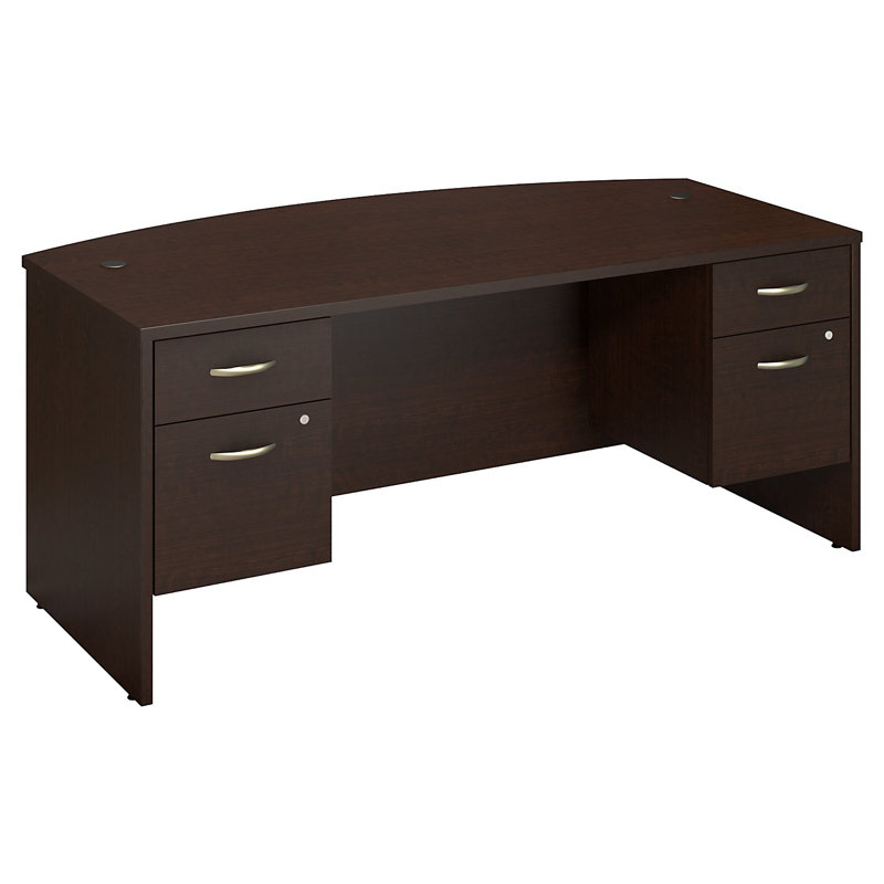 Bureau double caisson Ringold Series C, Cerise mocha