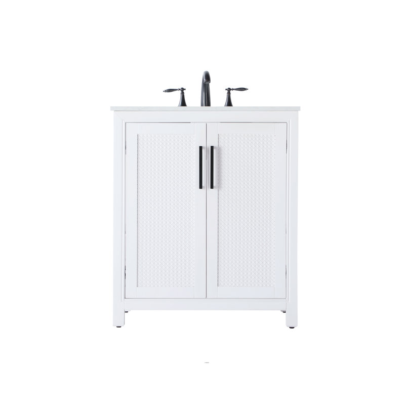 Meuble-lavabo simple 30 po, Blanc