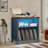 Large Record Player Stand with Charging Station, LED Lights & Vinyl Storage Cabinet for 230 Albums-123045104