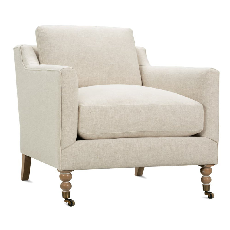 Madeline Armchair, Straw (BU102-28), Washed Oak