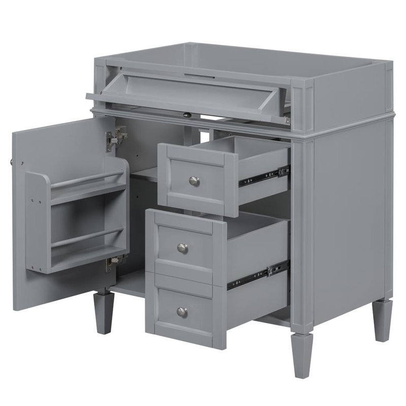 Bathroom Vanity Without Sink (Gray)