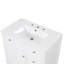 Meuble-lavabo 30 po avec comptoir d'évier, meuble-lavabo avec porte et deux tiroirs, planches en MDF, bois massif, un paquet, blanc