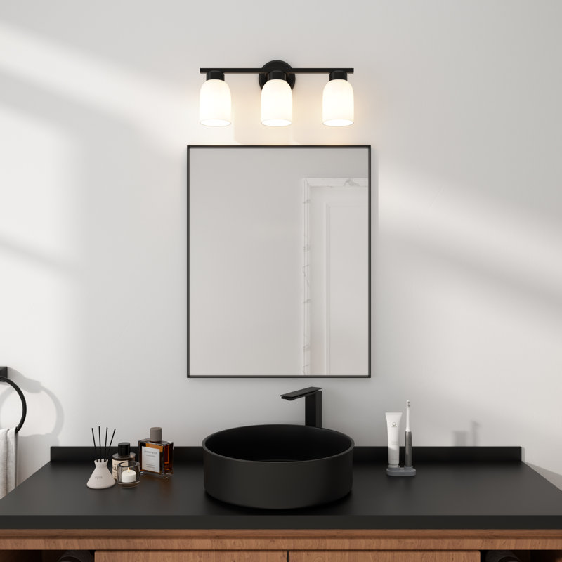 Leblanc 3-Light Bathroom Wall Light, Matte Black