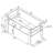 Moriah Black 1-Shelf Rectangular Glass Top Coffee Table